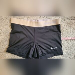 Nike Women's Black and Tan Bike Shorts